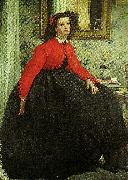 James Tissot, portrait of a lady, c.